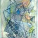 БОРДАЧЕВ СЕРГЕЙ МИХАЙЛОВИЧ,картина "Город",1975г.,бум., пастель,карандаш, акварель, 50х35см.