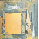 Художник ЛЕОНОВ АЛЕКСАНДР ПЕТРОВИЧ,картина "Стена", 1964 г., оргалит, смеш.техника, р.44,7х42,5с., ГРМ. 
